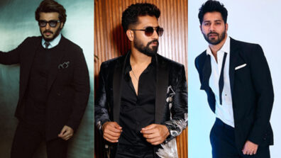 Men In Black: Arjun Kapoor, Vicky Kaushal and Varun Dhawan activate swag mode, girls go crazy