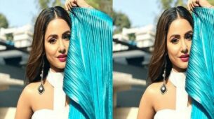 Hina Khan Flaunts Her Sanskari Bahu Avatar In 1.75L Metallic Saree: Checkout