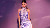Mouni Roy turns muse in high-thigh slit lilac satin gown, see pictures