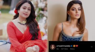Naraazgi: Neha Kakkar grabs eyeballs in deep-neck red saree, Urvashi Rautela drops hearts
