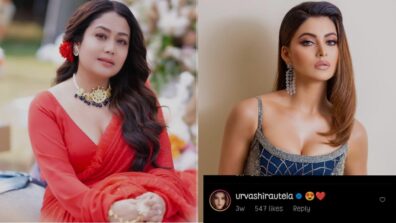 Naraazgi: Neha Kakkar grabs eyeballs in deep-neck red saree, Urvashi Rautela drops hearts