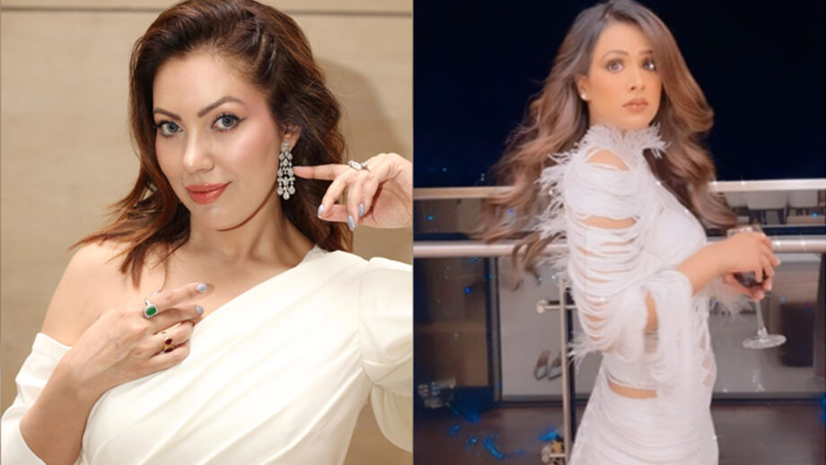 Nude Makeup Look: Munmun Dutta stuns in satin one-shoulder white gown, Nia Sharma oozes sensuality in fringe long dress 574942