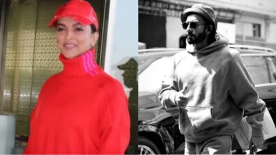 Off To Work: Deepika Padukone looks ‘Spain’ ready in all-Red, Ranveer Singh spotted in stylish baggy tracksuit