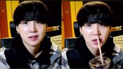 OOPS: BTS member Suga mistakenly inserts straw inside nostrils while drinking juice, ARMY can’t stop going ROFL