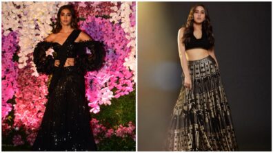 Pooja Hegde Vs Sara Ali Khan: Who Looks Best In Black Manish Malhotra Lehenga?