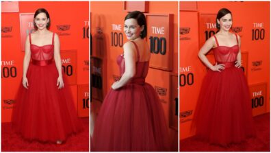 Priceless Beauty: Emilia Clarke Took Millions Of Hearts By Storm As She Shared A Picture In Targaryen Red With A Sheer Dolce, See Pics