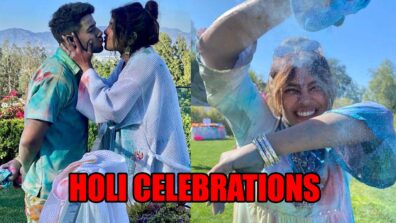 Priyanka Chopra and Nick Jonas share a kiss amid Holi celebrations, check unseen pictures