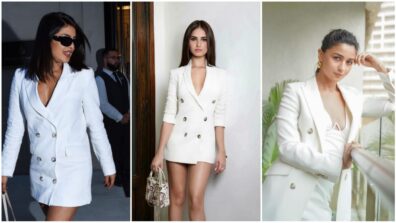 Priyanka Chopra, Tara Sutaria and Alia Bhatt look fierce in white blazer dress