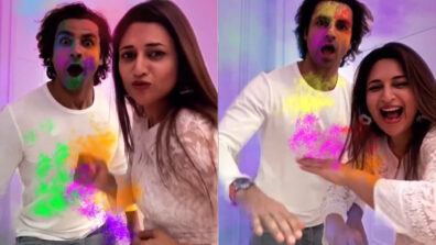 Rang Barse: Divyanka Tripathi rings in Holi vibe in advance, gets romantic while playing with husband, Vivek Dahiya