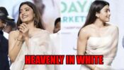 Rashmika Mandanna Looks Pure Heavenly In White Chiffon Saree