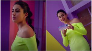 Sara Ali Khan Looks Stunning In Neon Dress, Check Out