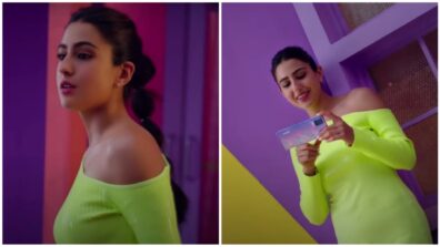 Sara Ali Khan Looks Stunning In Neon Dress, Check Out