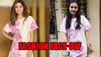 Shamita Shetty vs Tejasswi Prakash: Who wore the tie dye t-shirt dress better?