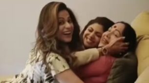 Shamita-Shilpa Shetty pour countless kisses and cuddles on mother, video goes viral