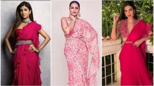 Shilpa Shetty, Sonakshi Sinha and Diana Penty slay in ruffle belted saree style, see pics