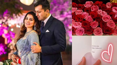 Shraddha Arya celebrates 4 months of marriage, gets romantic bouquet of flowers as gift