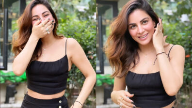 Shraddha Arya sets temperature soaring in black deep-neck crop top, netizens in awe of her smile