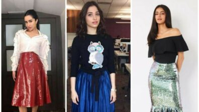 Shraddha Kapoor, Tamannaah Bhatia and Ananya Panday set major vogue goals in sequin skirt with fitted top style, see pics