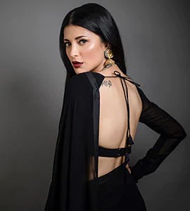 Shruti Haasan Once Wore A Black Saree And Slayed The Look, Here’s How To Recreate The Look In Simple Ways - 0