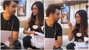 Shweta Tiwari and Sourabh Raaj Jain tune in together for the same song, watch
