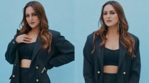 Sonakshi Sinha to conquer power in black matte black suit, see pictures