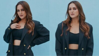 Sonakshi Sinha to conquer power in black matte black suit, see pictures