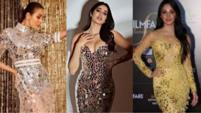 Step up your oomph game in mirrored gowns like Malaika Arora, Janhvi Kapoor and Kiara Advani