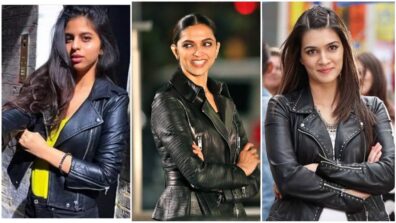 Suhana Khan, Deepika Padukone and Kriti Sanon groove up in leather coats