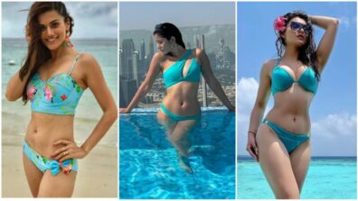 Taapsee Pannu, Shanaya Kapoor and Urvashi Rautela are irresistible water babies in aqua blue bikini, are you in love?