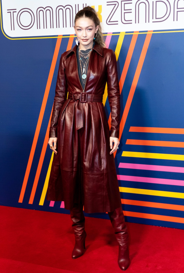 Take A Look At These Stunning Red Leather Ensembles Worn By Celebrities Like Jessica Alba And Bella Hadid - 3