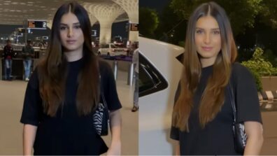 Tara Sutaria Papped At Mumbai Airport Going All Black