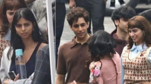 The Archies: Suhana Khan, Khushi Kapoor, Agastya and Navya Nanda have a blast on sets, see viral pics