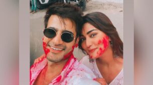 The tv stars Sana Makbul and Karan Tacker are already grooving in the Holi vibes