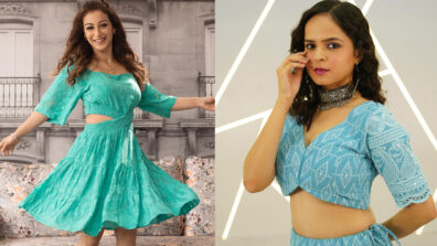 TMKOC divas Sunayana Fozdar and Palak Sindhwani steal hearts in teal blue outfit, fans love it