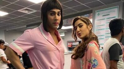 Varun Dhawan In A Female Attire: Poses With Sara Ali Khan