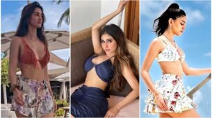 Disha Patani, Mouni Roy and Alaya F spin heads in bikini-skirt set, who’s your dream crush?