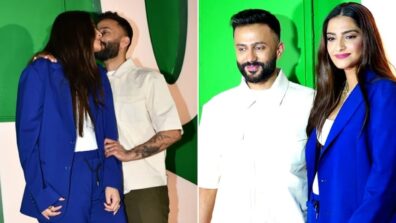 Watch: Sonam Kapoor makes first appearance in public after pregnancy announcement, gets romantic kiss from hubby Anand Ahuja