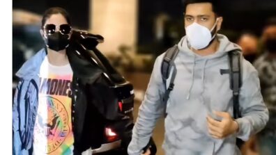 Watch: Vicky Kaushal-Katrina Kaif hold hands together as they jet off for Singapore, fans in awe