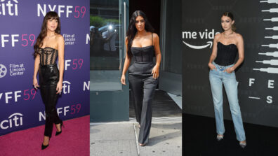 Who Looked Better In A Black Corset Top: Dakota Johnson, Kim Kardashian, Or Gigi Hadid?