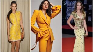 Yellow Is The ‘It’ Shade For Nina Dobrev: Take A Look At These 4 Yellow Fits Worn By The Actress