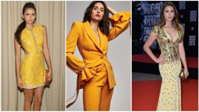 Yellow Is The ‘It’ Shade For Nina Dobrev: Take A Look At These 4 Yellow Fits Worn By The Actress