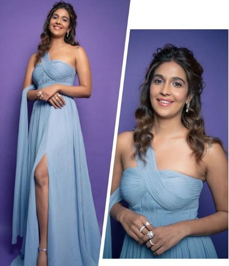 5 Times When Broken But Beautiful Fame Harleen Sethi Looked Flawless In Blue Dresses; Pictures Here - 0