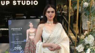 Aditi Rao Hydari Looks Absolute Apsara In Punit Balana’s Ivory Suit: See Pics & Know Its Price