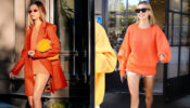 Add A Dash Of Orange To Your Boring Casual Outfits Like Hailey Bieber