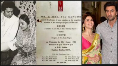 Amid Ranbir Kapoor-Alia Bhatt wedding buzz, Rishi-Neetu Kapoor’s wedding card goes viral