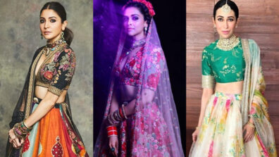 Anushka Sharma, Deepika Padukone and Karisma Kapoor are class apart in Sabyasachi special lehengas, you will love them