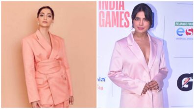 Would You Rather Wear Priyanka Chopra’s Soft Pink Pantsuit Or Sonam Kapoor’s Peachy Pink Pantsuit