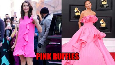 Nina Dobrev To Chrissy Teigen: Hollywood Babes In Pink Ruffles
