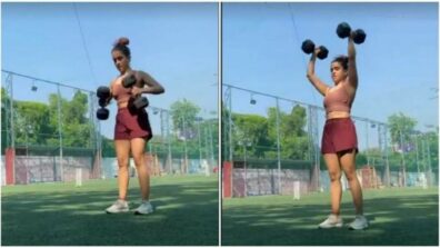 Sanya Malhotra Is All Inspiration As She Shows Ways To Use Dumbbells