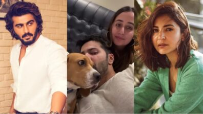 Awesome Pawsome: Varun Dhawan and Natasha Dalal get playful with ‘Joey’, Arjun Kapoor and Anushka Sharma react